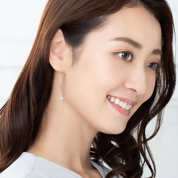 パール ピアス K18 ピアス 18k K18 18金 あこや 真珠 揺れる アコヤ真珠ピアス プレゼント ギフト MITURE ミチュール |  | 01