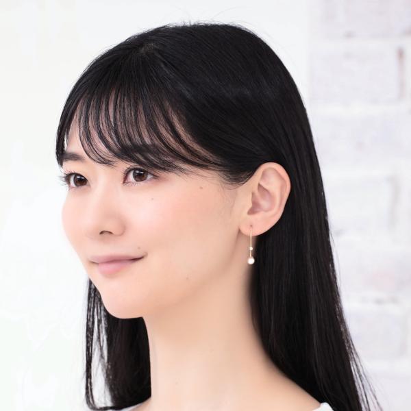 ピアス パール 18金 k18 レディース ダイヤモンド あこやパールキャッチ フックピアス ゴールドピアス プレゼント |  | 03