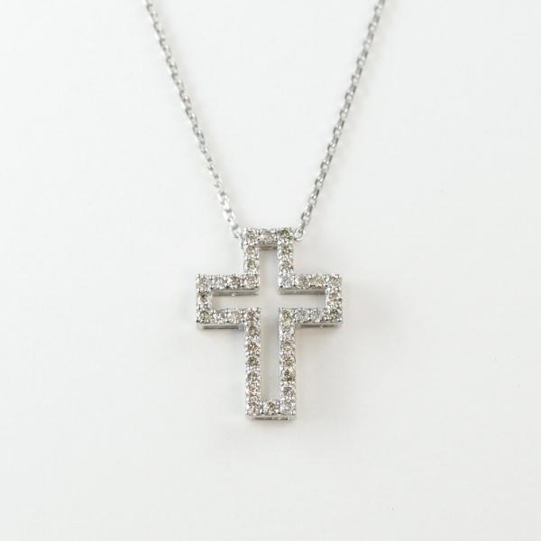 Pt PT プラチナ メンズ クロス ネックレス ダイヤモンド 小さめ レディース   十字架 地金 ダイヤ 4way |  | 04