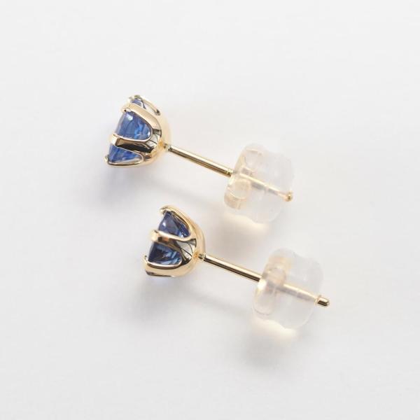 ピアス K18 18金 タンザナイト 大粒 シンプル 6本爪 5mm 人気 おしゃれ プレゼント ゴールド 大人 上品 |  | 04