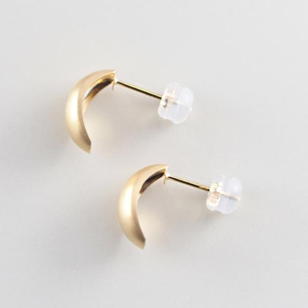 ピアス 18金 シンプル k18 艶なし 地金 ホーニング 軽い 華奢 シンプルコーデ 大人 おしゃれ |  | 04