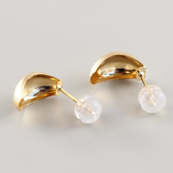 ピアス 18金 シンプル k18 艶なし 地金 ホーニング 軽い 華奢 シンプルコーデ 大人 おしゃれ |  | 05