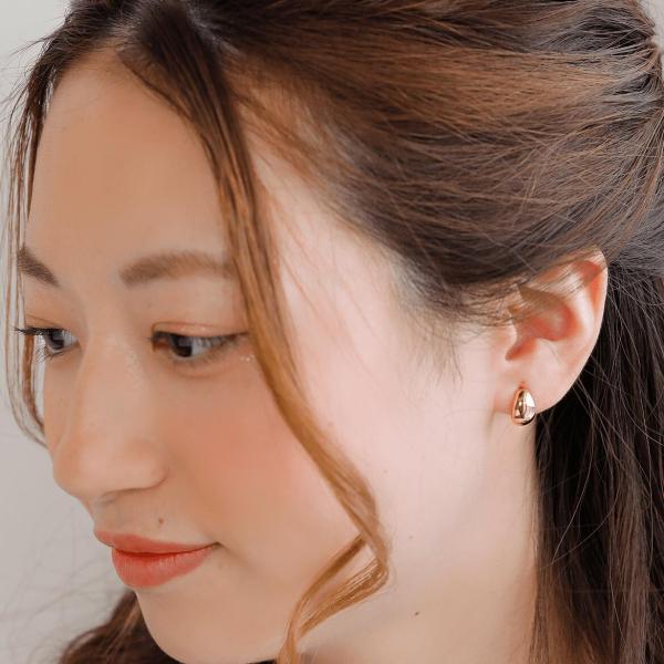 ピアス 18金 シンプル k18 軽い 華奢 シンプル シンプルコーデ 大人 おしゃれの画像