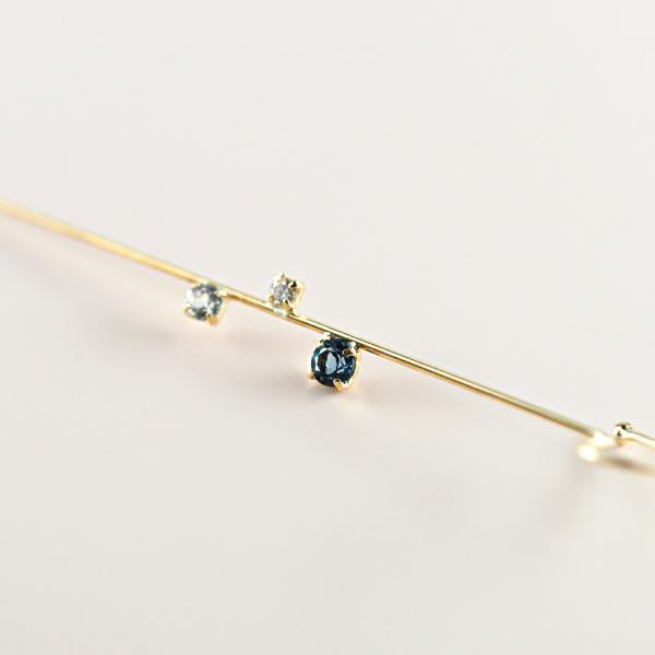 ピアス 18金 イヤーラップピアス レディース シンプル ダイヤモンド ブルートパーズ k18 おしゃれ |  | 03