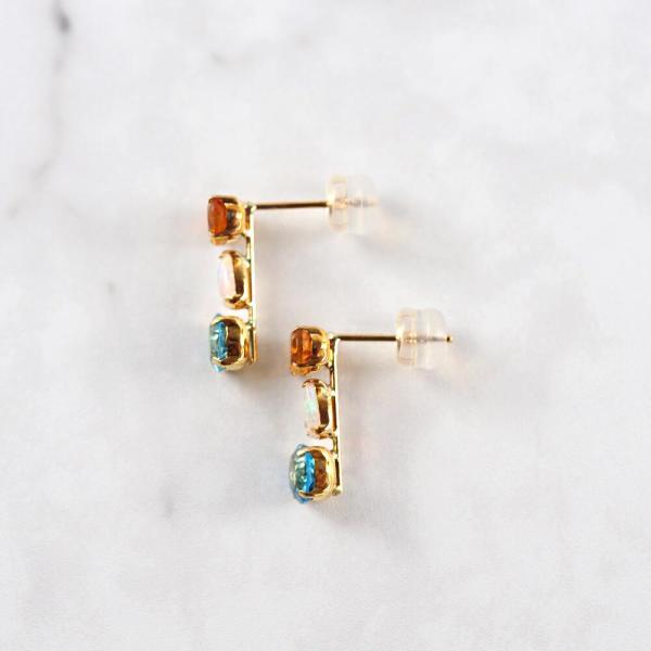 ピアス K18 18金 18k 金 シトリン オパール ブルートパーズ ボリューム 大きめ 幾何学 スタッド シンプル |  | 06