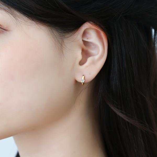 フープピアス 18k K18 18金 ダイヤ ダイヤモンド レディース 花 フラワー 大人 おしゃれ プレゼント |  | 07