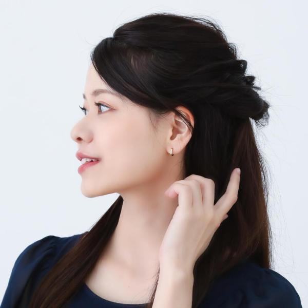 フープピアス 18k K18 18金 ダイヤ ダイヤモンド レディース 花 フラワー 大人 おしゃれ プレゼント |  | 09