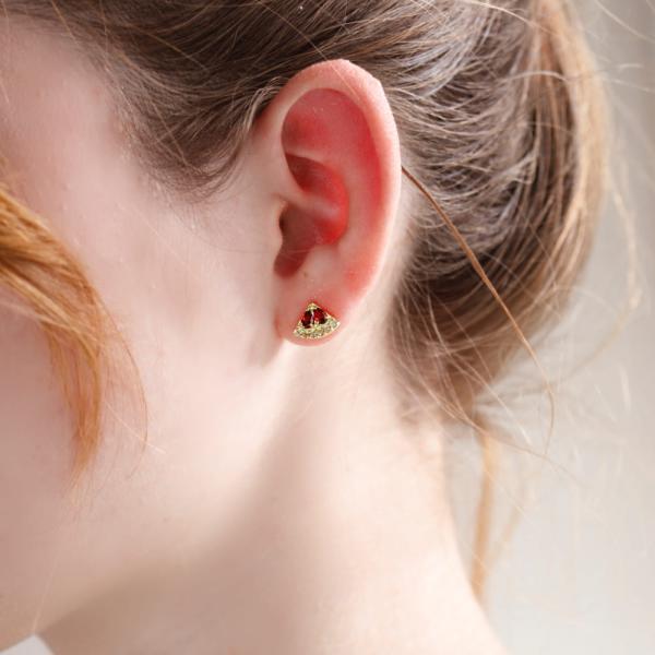 ピアス 18金 ガーネット ガーネ ペリドット カラーストーン ピアス スイカ 西瓜 果物 フルーツ 18k カラフル 可愛い かわいい |  | 05