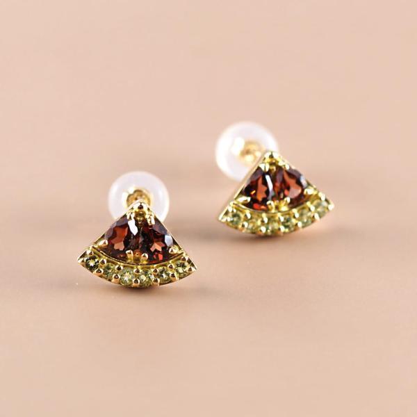 ピアス 18金 ガーネット ガーネ ペリドット カラーストーン ピアス スイカ 西瓜 果物 フルーツ 18k カラフル 可愛い かわいい |  | 08