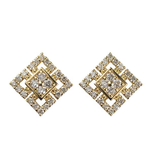 18Kダイヤモンドピアス【セール品】 甲府ジュエリー 〉K18イエローゴールド ダイヤモンド0.3ctピアス