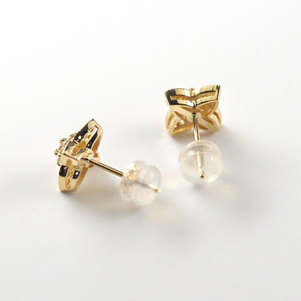 ダイヤモンド ダイヤ ピアス 18金 K18 スタッドピアス 花 フラワー パヴェ おしゃれ ボリュームのあるピアス |  | 05