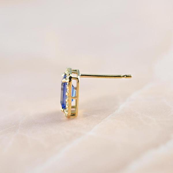 タンザナイト ピアス 18金 k18 ダイヤダイヤ取り巻き 18k 角 12月誕生石 カラーストーン シンプル |  | 06