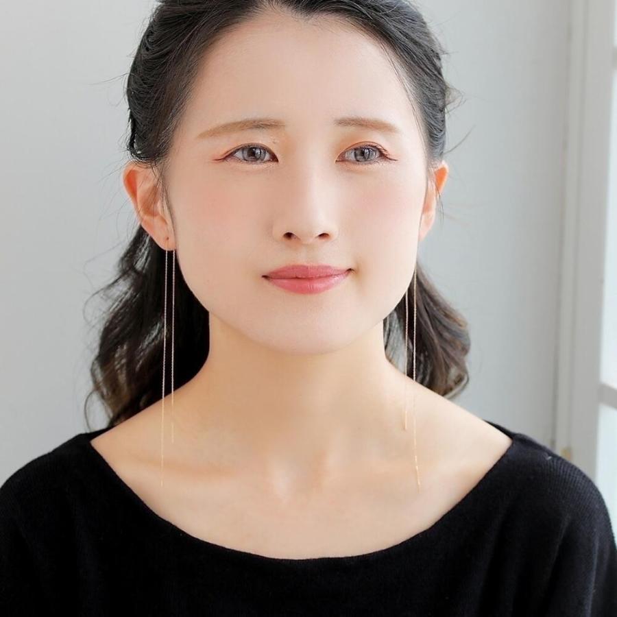 18金 ピアス 18金ピアス K18 k18 長い ロング ロングピアス ゴールド チェーン チェーンピアス デザイン シンプル 小豆 |  | 04