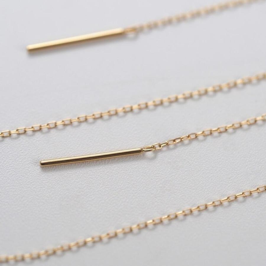 18金 ピアス 18金ピアス K18 k18 長い ロング ロングピアス ゴールド チェーン チェーンピアス デザイン シンプル 小豆 |  | 06