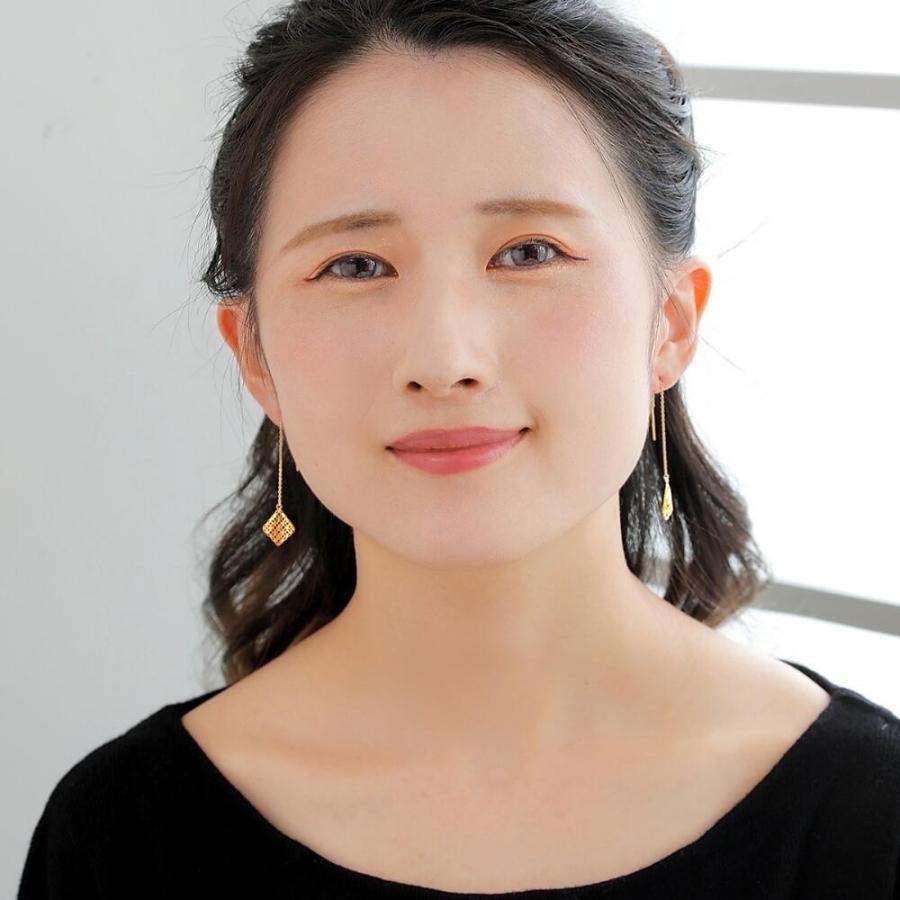 24金 ピアス 24金ピアス 純金 k24 K24 長い ゴールド チェーン ひし形 デザイン シンプル 小豆 人気 普段使い プレゼント |  | 06