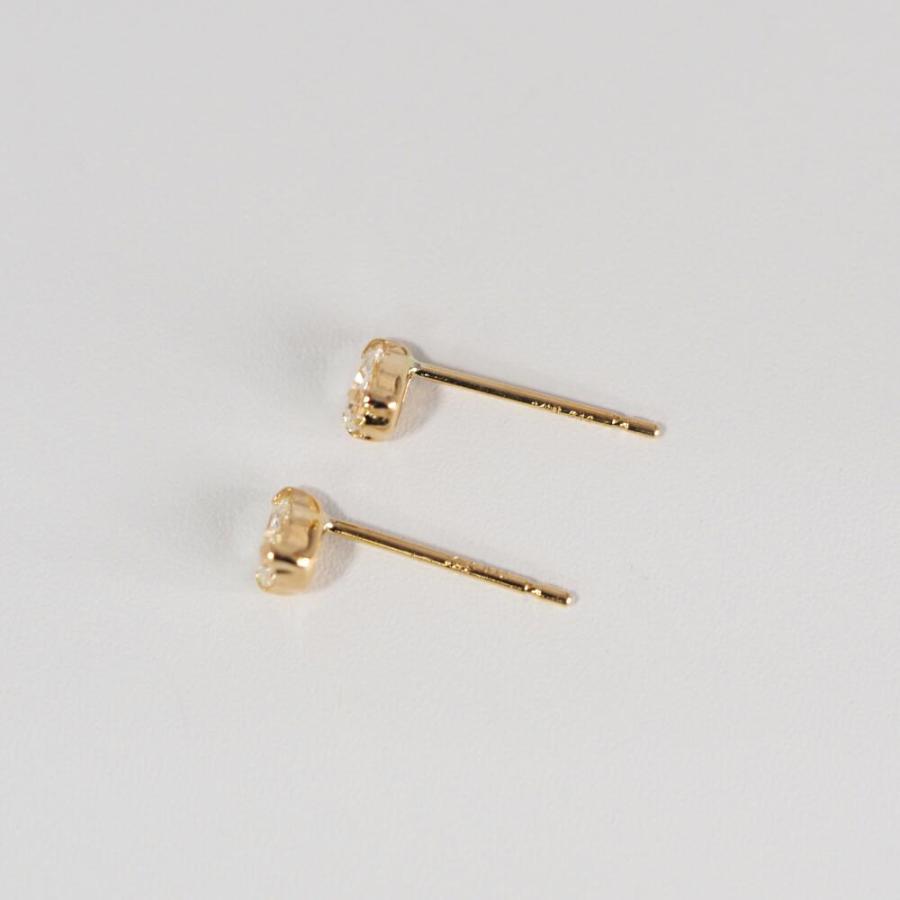 ピアス ダイヤモンド k18 K18 18金 一粒 0.1ct ペアシェイプ 雫 イエローゴールド シンプル デイリー オフィス おしゃれ ジュエリー プレゼント ギフトの画像