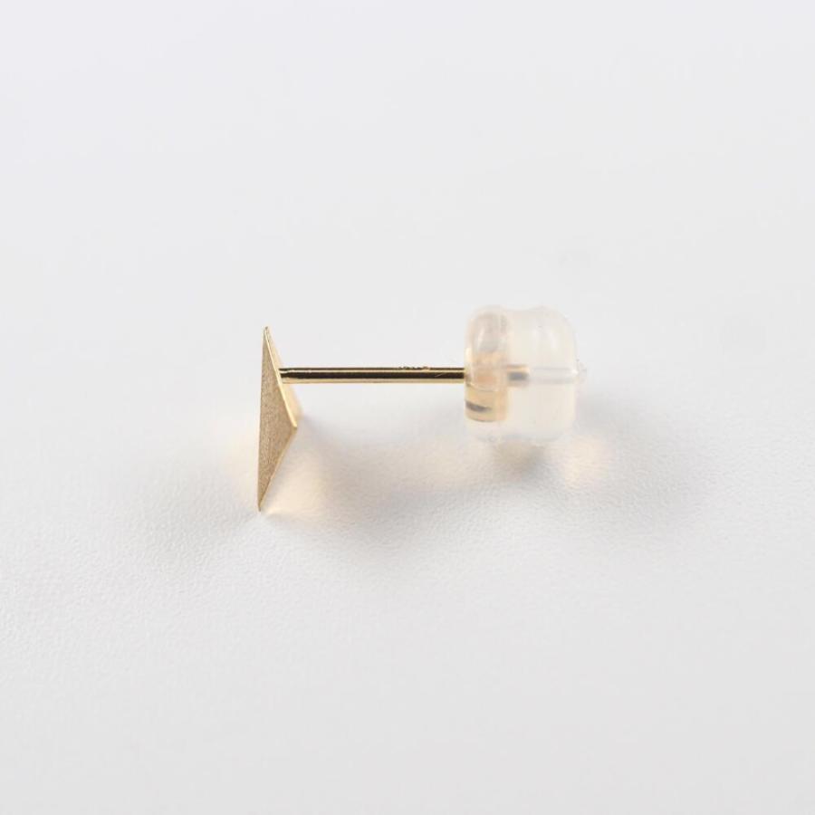 K18 ひし形 7mm ピアス 18k 18金 ゴールド サテーナ 普段使い 使いやすい シンプル レディース プレゼント ギフトの画像