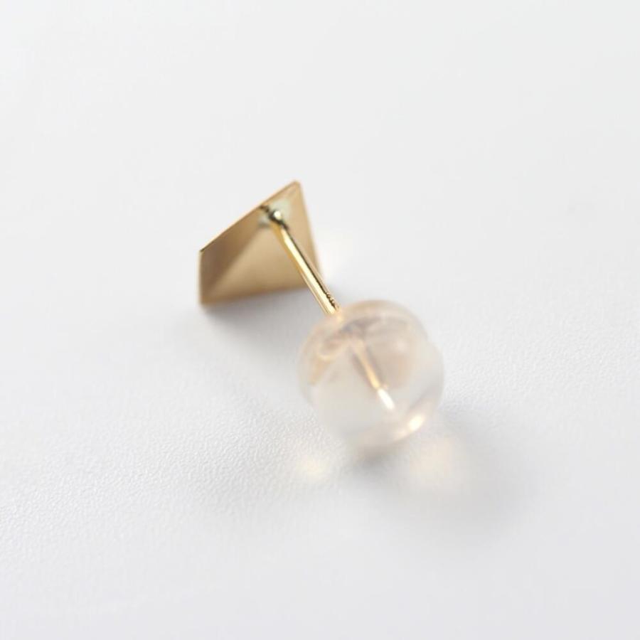 K18 ひし形 7mm ピアス 18k 18金 ゴールド サテーナ 普段使い 使いやすい シンプル レディース プレゼント ギフトの画像