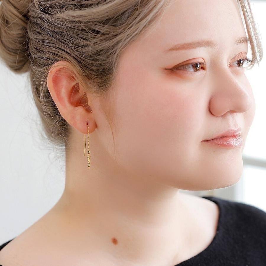 24金 ピアス 24金ピアス 純金 k24 K24 長い ゴールド チェーン 葉っぱ リーフ シンプル 小豆 人気 普段使い プレゼント |  | 08