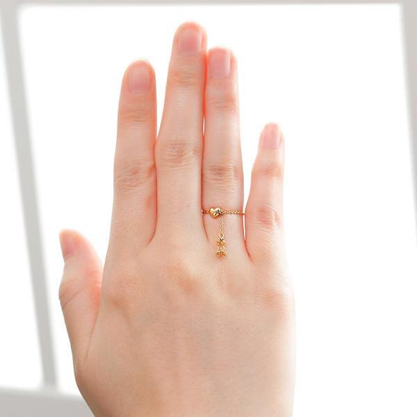 指輪 レディース 18金  チェーンリング フリーサイズ k18 スライド式  ムーブ 調節 長さ調節 プレゼント MITURE ミチュール |  | 08