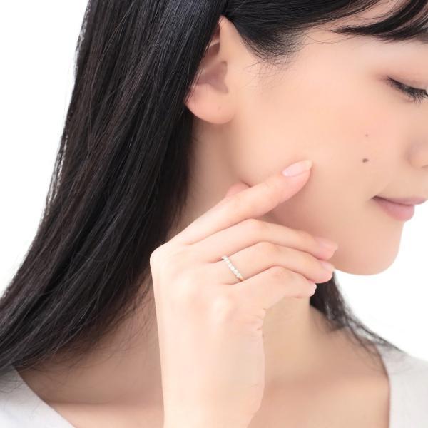 指輪 レディース 18金 ダイヤモンド リング 指輪 0.5ct ハーフエタニティ 18k プレゼント  MITURE ミチュールの画像
