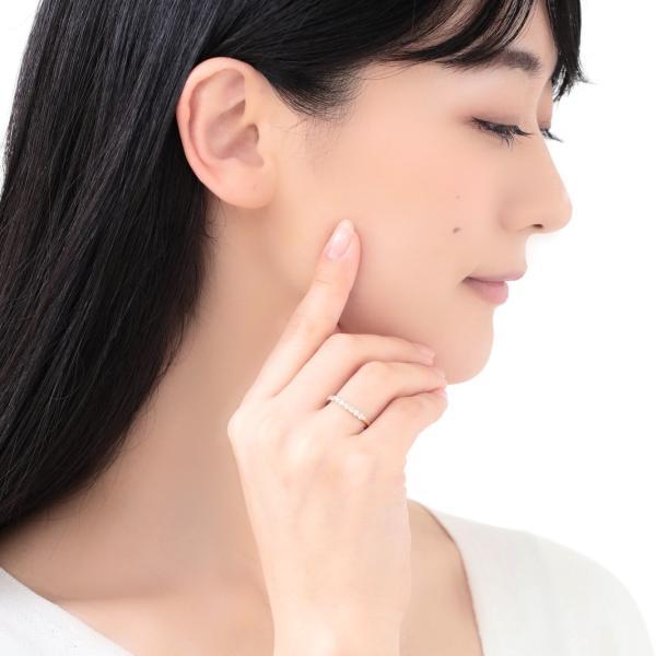 指輪 レディース 18金 ダイヤモンド リング 指輪 0.5ct ハーフエタニティ 18k プレゼント  MITURE ミチュールの画像