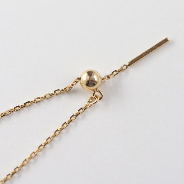 k18 指輪 チェーンリング スライド式 ムーブ 調節 長さ調節 アコヤ