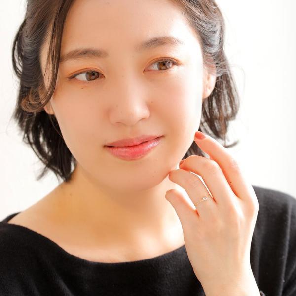 指輪 レディース18金  一粒ダイヤ 0.1ct リング ダイヤモンドリング フリーサイズ k18 プレゼント |  | 01