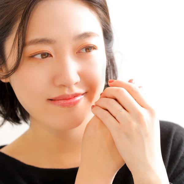 指輪 レディース18金  一粒ダイヤ 0.1ct リング ダイヤモンドリング フリーサイズ k18 プレゼント |  | 06