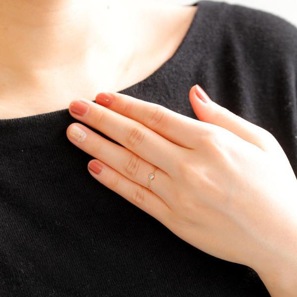 指輪 レディース18金  一粒ダイヤ 0.1ct リング ダイヤモンドリング フリーサイズ k18 プレゼント |  | 07