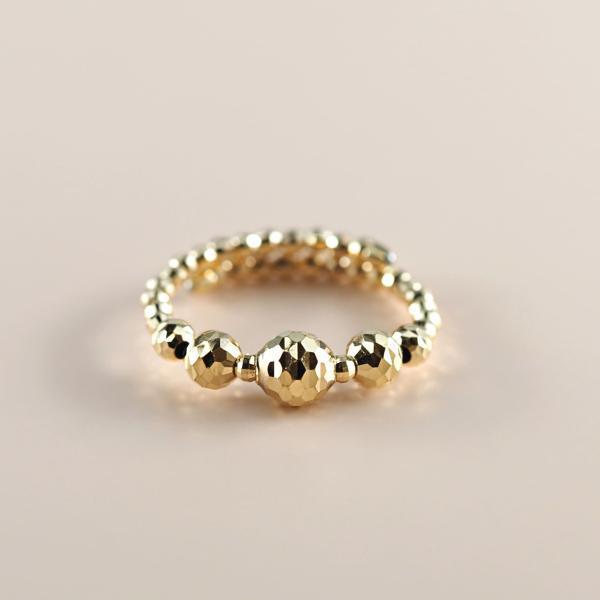 指輪 レディース18金 フリーサイズ リング k18 形状記憶 ミラーボール 人気 おしゃれ プレゼント |  | 01