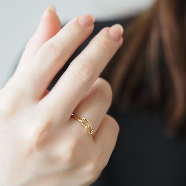 リング 指輪 K18 イエローゴールド  K18YG 18金 18k 喜平 チェーン リング 地金 指輪 鎖 ゴールド シンプル |  | 02