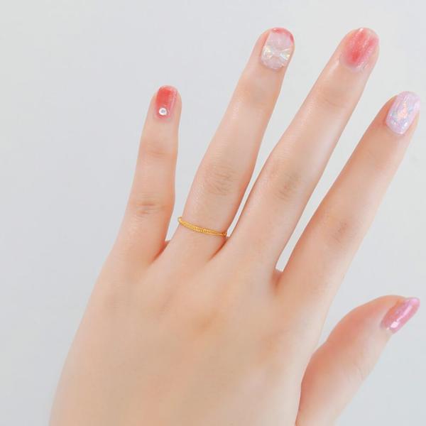 24金 指輪 レディース 純金 チェーン ゆびわ 鎖 シンプル 重ね付け 女性 華奢 ジュエリー ブランド プレゼント おすすめ |  | 07