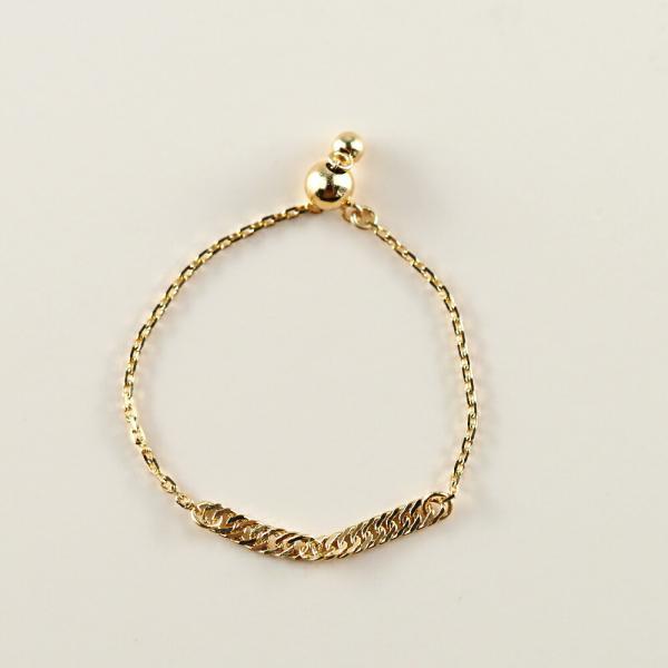 指輪 レディース 18金 フリーサイズ 18金指輪 リング チェーンリング 鎖 シンプル 重ね付け スクリュー 華奢 ジュエリー プレゼント おすすめ |  | 01