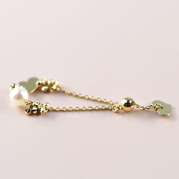 18金 リング 指輪 チェーンリング k18 鎖 あこや パール 真珠 ハート 重ね付け 女性 華奢 ジュエリー ブランド プレゼント おすすめ |  | 07