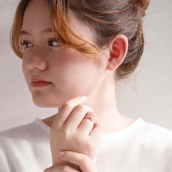 18金 リング 指輪 喜平 チェーンリング k18 鎖 シンプル 重ね付け カット小豆 太め ごつめ ボリューム ジュエリー ブランド おすすめ |  | 01