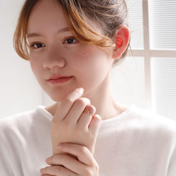 18金 リング 指輪 喜平 チェーンリング k18 鎖 シンプル 重ね付け カット小豆 太め ごつめ ボリューム ジュエリー ブランド おすすめ |  | 08