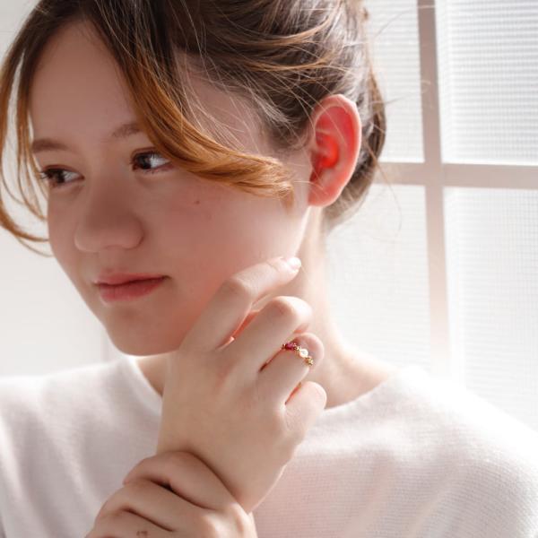 18金 リング 指輪 鎖 あこや パール 真珠 トルマリン ピンク ピンクトルマリン k18 重ね付け ブランド プレゼント おすすめ |  | 01