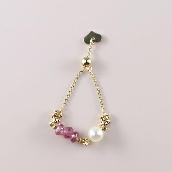 18金 リング 指輪 鎖 あこや パール 真珠 トルマリン ピンク ピンクトルマリン k18 重ね付け ブランド プレゼント おすすめ |  | 04