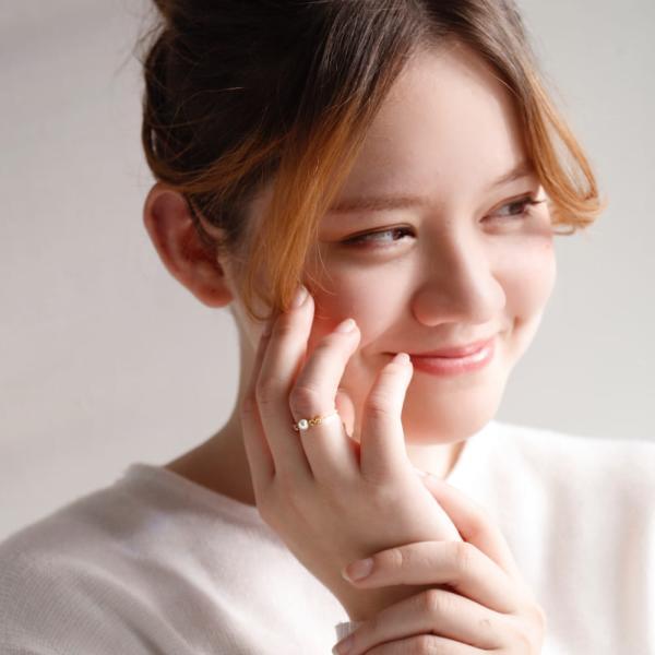 18金 リング 指輪 鎖 あこや パール 真珠 トルマリン ピンク ピンクトルマリン k18 重ね付け ブランド プレゼント おすすめ |  | 07