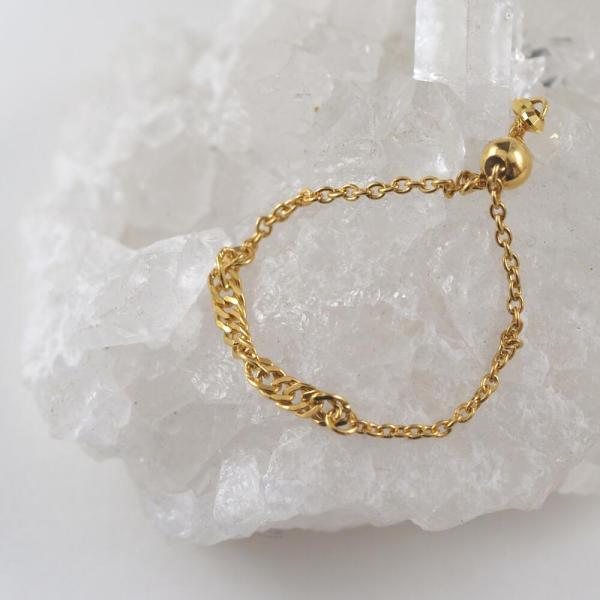 24金 リング 純金 ゴールド スクリューチェーン  k24 指輪 ゆびわ 鎖 シンプル 重ね付け 女性 華奢 ジュエリー ブランド プレゼント おすすめ |  | 05