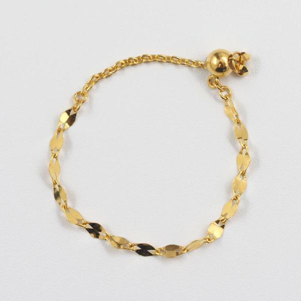 k24 24K 24金 指輪 ゆびわ リング チェーンリング チェーン ペタル ペタルチェーン 鎖 シンプル 重ね付け 女性 華奢 ジュエリー ブランド プレゼントの画像