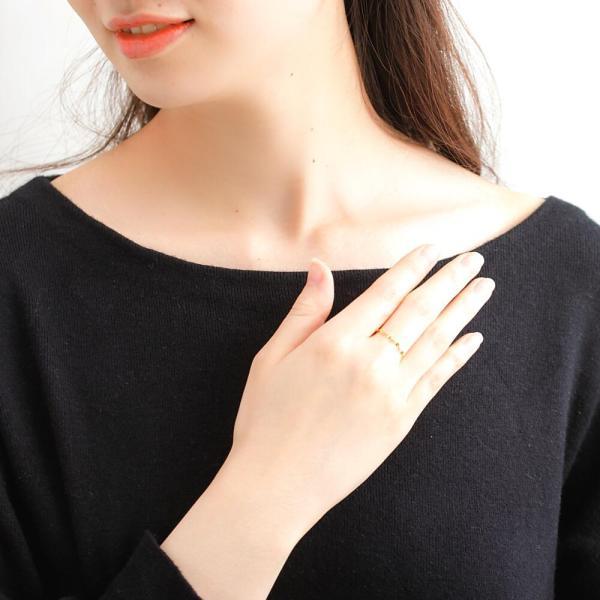 k24 24K 24金 指輪 ゆびわ リング チェーンリング チェーン ペタル ペタルチェーン 鎖 シンプル 重ね付け 女性 華奢 ジュエリー ブランド プレゼントの画像