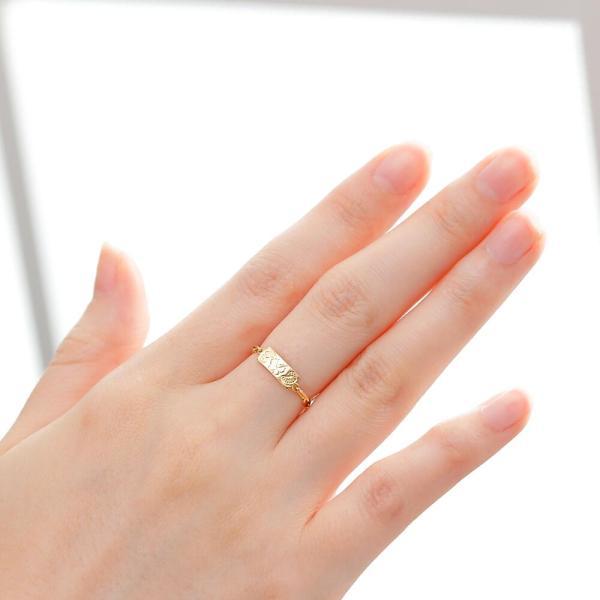 ハワイアンジュエリー 指輪 レディース 18金 フリーサイズ リング k18 K18 ハイビスカス ハワイ チェーンリング 18金指輪 k18リング ゴールド |  | 09
