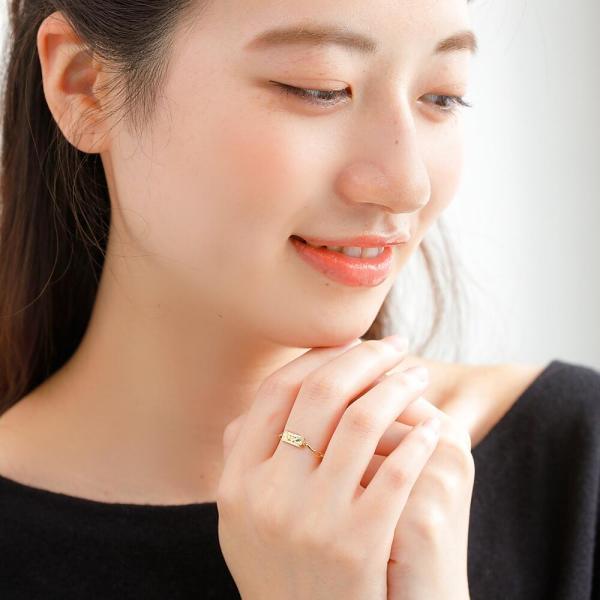 ハワイアンジュエリー 指輪 レディース 18金 フリーサイズ リング k18 K18 波 ウェーブ ハワイ チェーンリング フリーサイズ 18金指輪 k18リング ゴールドの画像