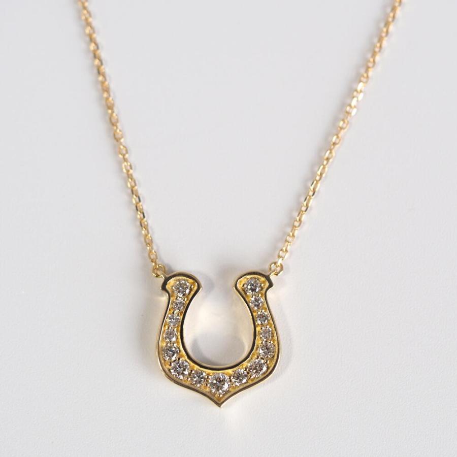 ネックレス レディース K18 18金K18YG  馬蹄 馬蹄ネックレス ホースシュー シンプル お守り チェーンネックレス 普段使い |  | 01