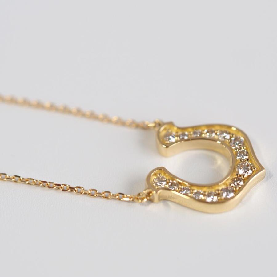 ネックレス レディース K18 18金K18YG  馬蹄 馬蹄ネックレス ホースシュー シンプル お守り チェーンネックレス 普段使い |  | 03