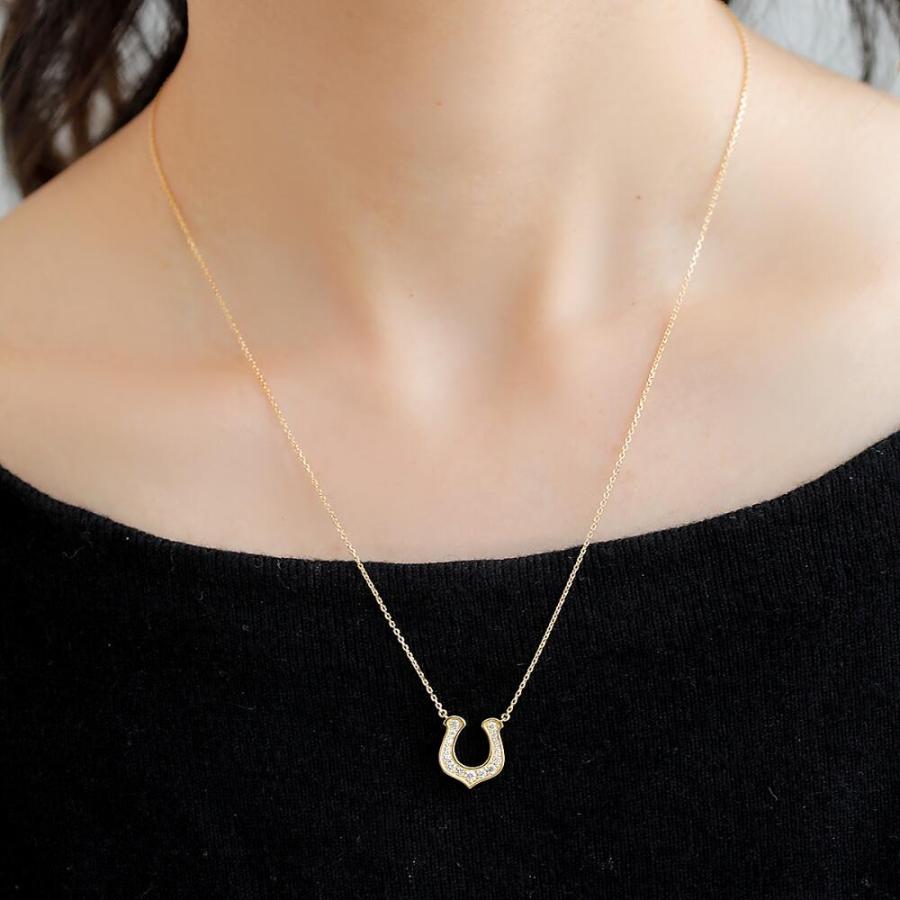 ネックレス レディース K18 18金K18YG  馬蹄 馬蹄ネックレス ホースシュー シンプル お守り チェーンネックレス 普段使い |  | 06