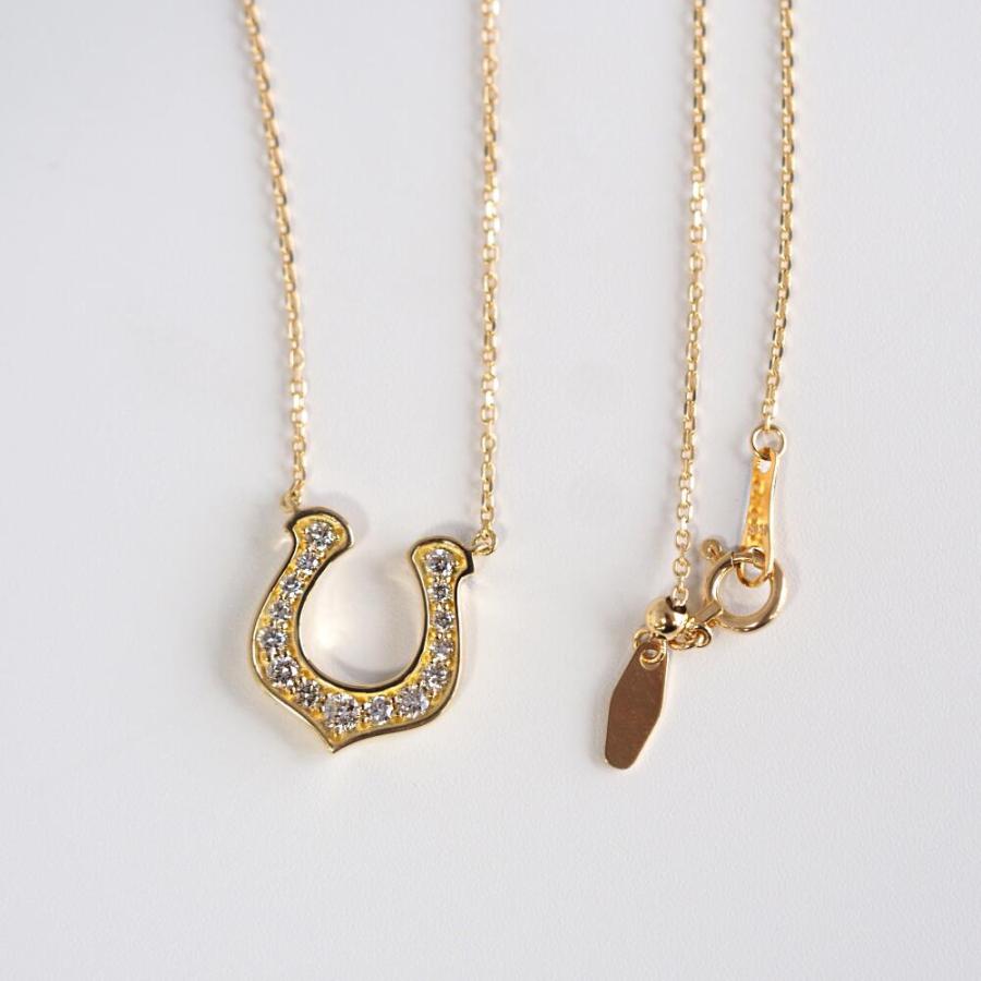ネックレス レディース K18 18金K18YG  馬蹄 馬蹄ネックレス ホースシュー シンプル お守り チェーンネックレス 普段使い |  | 07