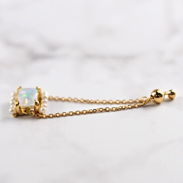 オパール チェーンリング k18 18K 18金 指輪 ゆびわ チェーン パール 真珠 淡水 鎖 シンプル 重ね付け |  | 01